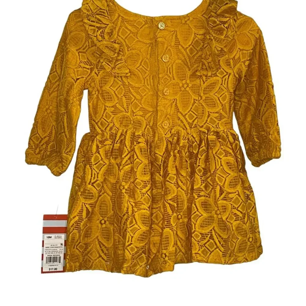 Cat & Jack Girls 18 Months Dress Floral Lace Casual Everyday Party Formal Autumn